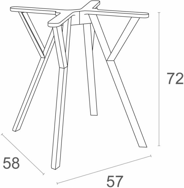 Подстолье пластиковое Max Legs Small черный 570х580х720 мм Подстолье пластиковое Max Legs Small черный 570х580х720 мм