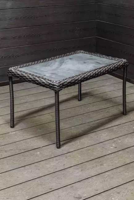 Столик журнальный GIZA (Гиза) 100х71 коричневый из искусственного ротанга