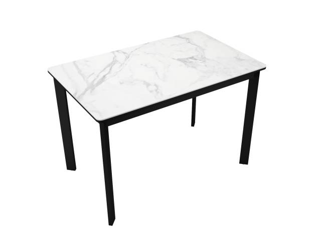 Стол DikLine LK110 Керамика Белый мрамор/подстолье черное/опоры черные