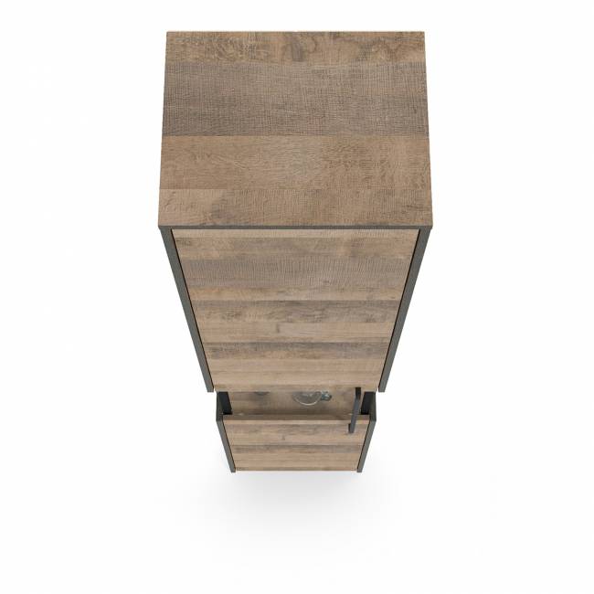 Шкаф-пенал с витриной Трувор 13.205 цвет дуб гранж песочный/интра Шкаф-пенал с витриной Трувор 13.205 цвет дуб гранж песочный/интра