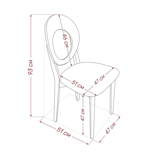 Стул Leset Хьюстон сборный Белый Шоколад Белый