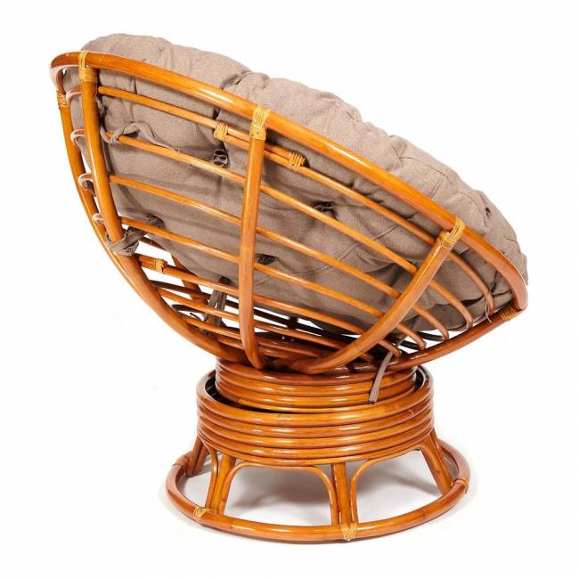 Кресло-качалка Папасан/Papasan (W 23/01 B) /с подушкой/ 115х78х104см, коньячный, экошерсть коричневый, 1811-5 Cognac (коньяк) Кресло-качалка Папасан/Papasan (W 23/01 B) /с подушкой/ 115х78х104см, коньячный, экошерсть коричневый, 1811-5 Cognac (коньяк)