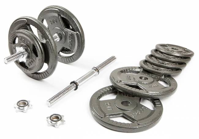 Набор гантелей с железной ручкой "HAMMERTONE", 2х16,5 кг