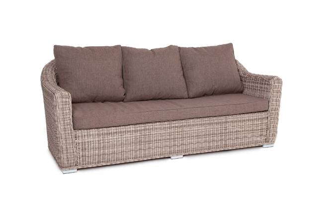 "Фабриция" диван из искусственного ротанга трехместный, цвет серый "Фабриция" диван из искусственного ротанга трехместный, цвет серый
