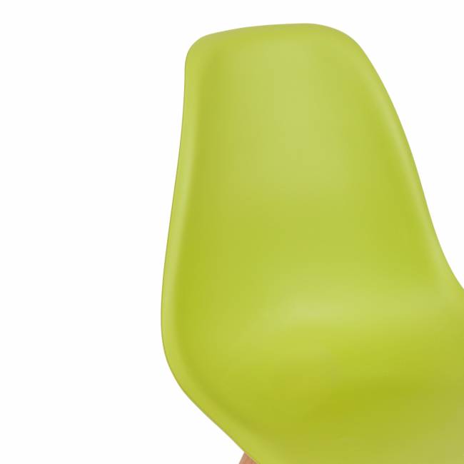 Стул CINDY (EAMES) (mod. 001) / 1 шт. в упаковке дерево бук/металл/сиденье пластик, 51x46x82.5см, оливковый 66012