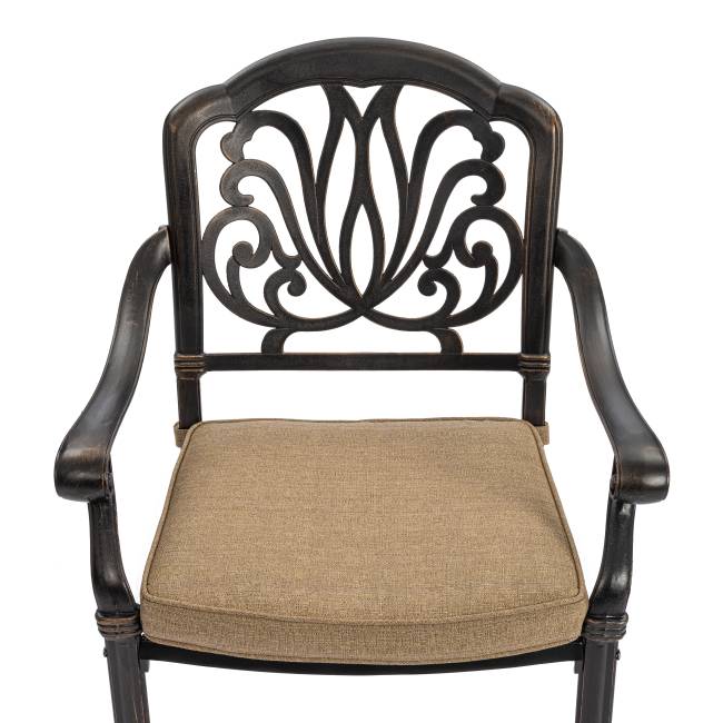 Комплект Secret De Maison Quartet/Квартет (стол +4 стула) алюминиевый сплав, бронза/bronze бронза/bronze алюминиевый сплав