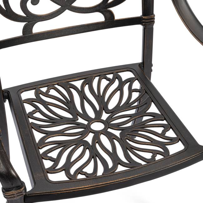 Комплект Secret De Maison Quartet/Квартет (стол +4 стула) алюминиевый сплав, бронза/bronze бронза/bronze алюминиевый сплав