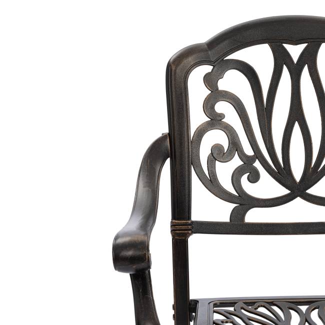 Комплект Secret De Maison Quartet/Квартет (стол +4 стула) алюминиевый сплав, бронза/bronze бронза/bronze алюминиевый сплав