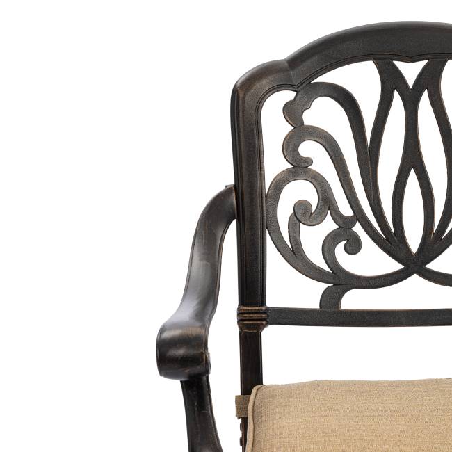 Комплект Secret De Maison Quartet/Квартет (стол +4 стула) алюминиевый сплав, бронза/bronze бронза/bronze алюминиевый сплав