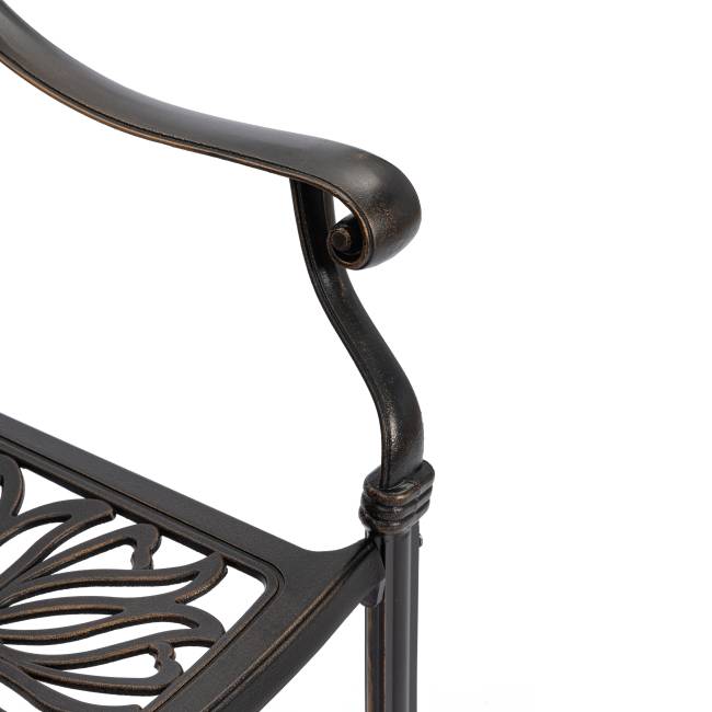 Комплект Secret De Maison Quartet/Квартет (стол +4 стула) алюминиевый сплав, бронза/bronze бронза/bronze алюминиевый сплав