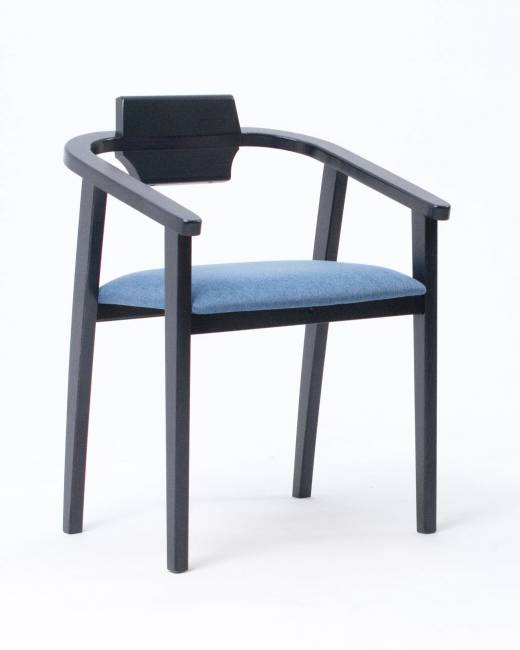 Стул-кресло Челси ПМ чёрный/синий