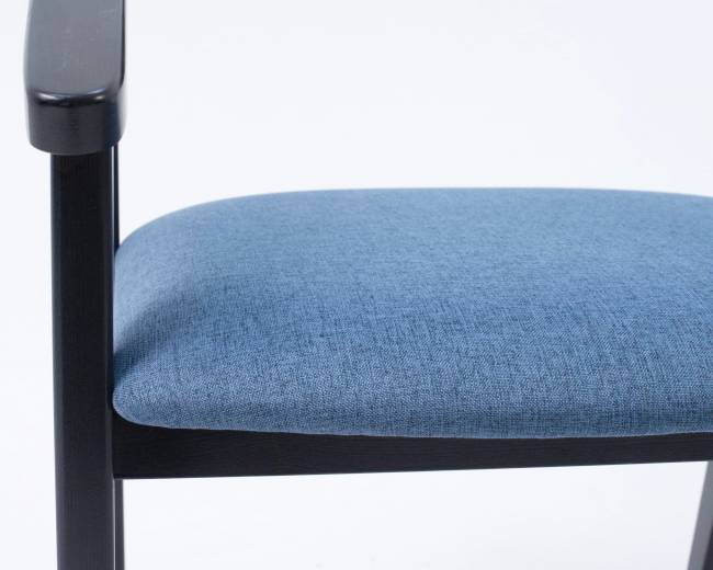 Стул-кресло Челси ПМ чёрный/синий