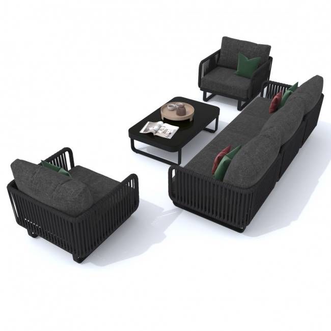 Лаунж зона BELLISA с трехместным диваном - маренго