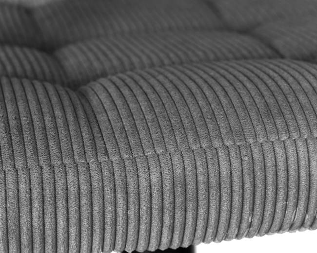 Стул барный DOBRIN KRUGER ARM BLACK, серый вельвет (LAR-E2041-25)