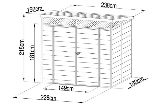 Сарай пластиковый Black Fox Artisan 4.5 м2 (2.38 x 1.92 м)