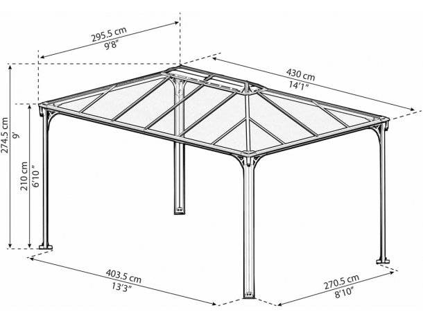 Беседка MARTINIQUE 4300 GARDEN GAZEBO