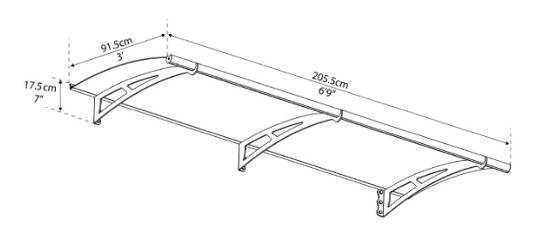 Дверной козырек Palram Canopia Aquila 2050 Дверной козырек Palram Canopia Aquila 2050