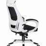 Офисное кресло для руководителей DOBRIN STEVEN WHITE, белый пластик, чёрная ткань