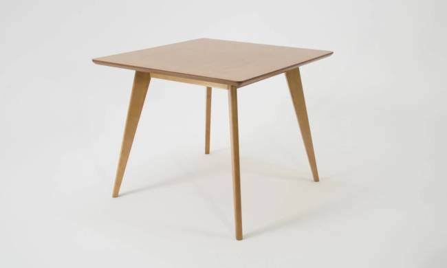 Стол Сканди М 100 натур со стульями Франк натур рогожка серый