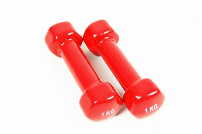 Гантель виниловая "ATLAS SPORT", 1 кг (красная) (1 ШТ) Гантель виниловая "ATLAS SPORT", 1 кг (красная) (1 ШТ)