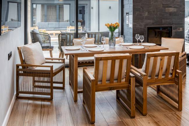 Обеденный комплект GRAND MICHELLE бежевый Обеденный комплект GRAND MICHELLE бежевый