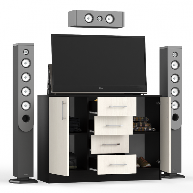 Комод СВК № 2, цвет венге/дуб лоредо Комод СВК № 2, цвет венге/дуб лоредо