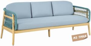 Диван деревянный трехместный Cambria натуральный, мальмо 1991х715х722 мм