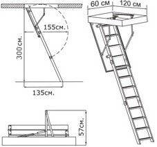 Чердачная складная лестница Extra