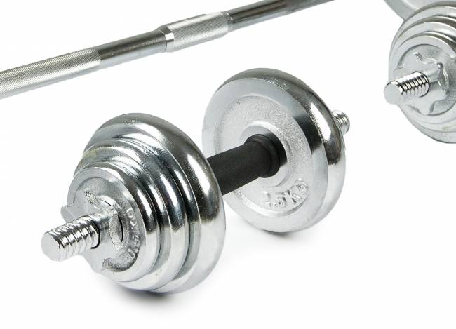 Набор Гантели и штанга AMETIST 50кг в чемодане (металл краш) Набор Гантели и штанга AMETIST 50кг в чемодане (металл краш)