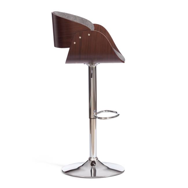 Барный стул LANDO (mod.4036) металл/дерево/ткань, 59х51х93-114 см, высота сиденья 62-83 см, серый/орех/хром, Aimcasa 28 орех темный, серый металл/дерево/ткань Барный стул LANDO (mod.4036) металл/дерево/ткань, 59х51х93-114 см, высота сиденья 62-83 см, серый/орех/хром, Aimcasa 28 орех темный, серый металл/дерево/ткань