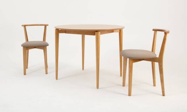 Стол Pawook К 100 натур со стульями Франк ПМ натур/бежевая рогожка