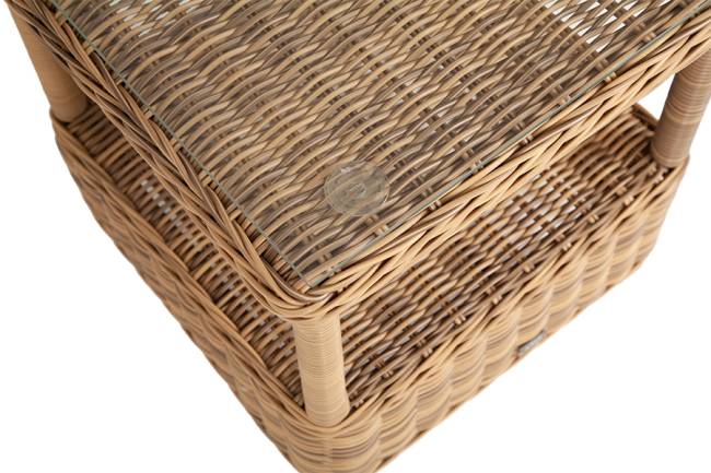 "Форио" столик кофейный из искусственного ротанга, цвет соломенный "Форио" столик кофейный из искусственного ротанга, цвет соломенный