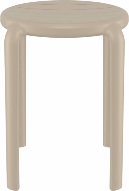 Табурет пластиковый Tom 45 бежевый 340х340х450 мм Табурет пластиковый Tom 45 бежевый 340х340х450 мм