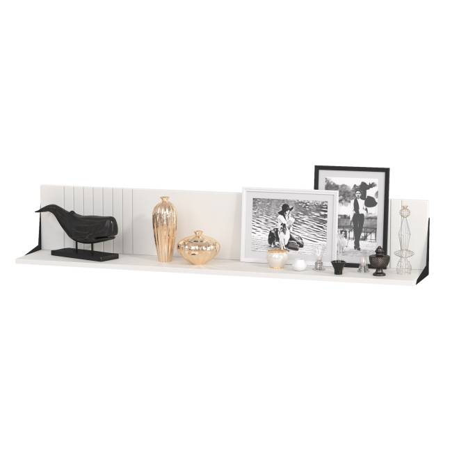 Тумба для ТВ с двумя навесными полкой Валенсия цвет белый шагрень Тумба для ТВ с двумя навесными полкой Валенсия цвет белый шагрень