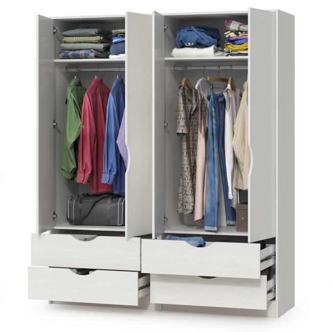 Два детских шкафа для одежды Уна цвет белый
