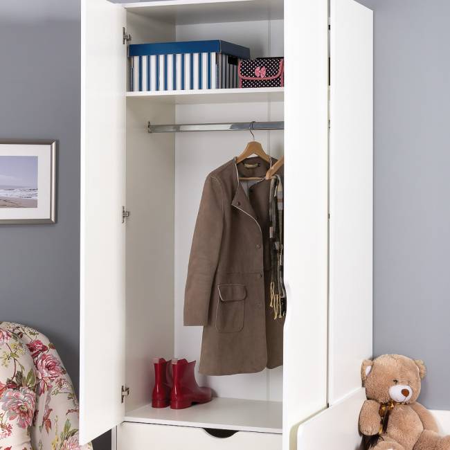 Два детских шкафа для одежды Уна цвет белый