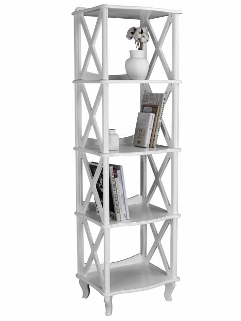 Этажерка-стеллаж Джульетта 4 уровня, молочный дуб Л