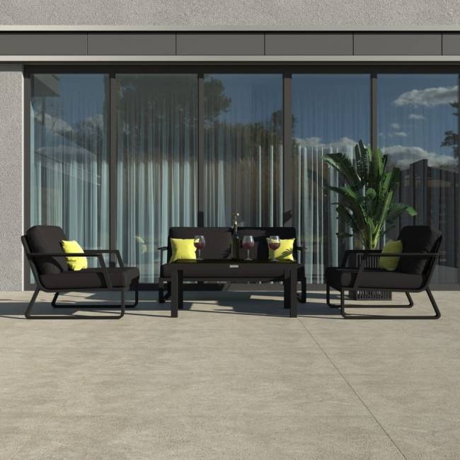 Лаунж зона ESTIVO черная - каркас карбон