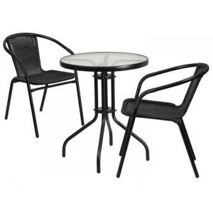 Комплект мебели Асоль LRC03/LRT02-D60 Black (2+1) Комплект мебели Асоль LRC03/LRT02-D60 Black (2+1)