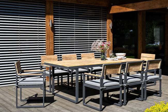 Обеденная группа из алюминия TOPA XL  Joygarden