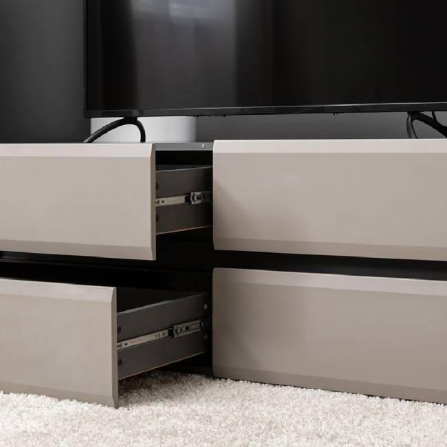 Две открытых полки Сидней и ТВ-тумба цвет антрацит/МДФ веллюто капучино Две открытых полки Сидней и ТВ-тумба цвет антрацит/МДФ веллюто капучино