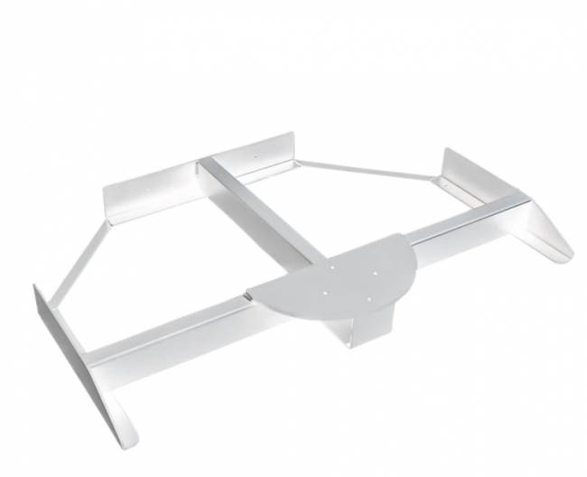 Зонт профессиональный 3х4 м Rimini Braccio белый, серо-коричневый 3000х4000 мм