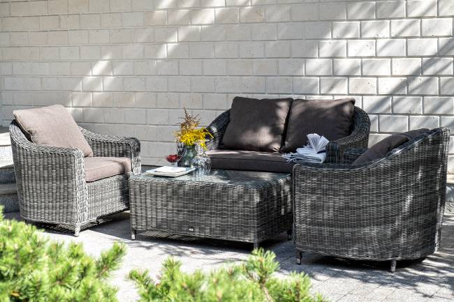 "Кон Панна" кресло из искусственного ротанга, цвет графит "Кон Панна" кресло из искусственного ротанга, цвет графит