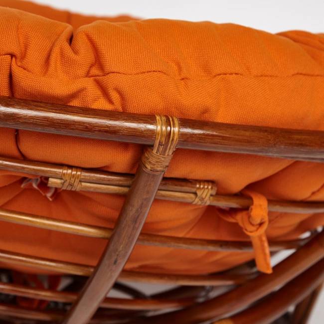 Кресло PAPASAN/ПАПАСАН 23/01 W /с подушкой/ диаметр подушки 122 см, 115х101х104 см, Pecan (орех), ткань Оранжевый, С 23 Pecan (орех) Кресло PAPASAN/ПАПАСАН 23/01 W /с подушкой/ диаметр подушки 122 см, 115х101х104 см, Pecan (орех), ткань Оранжевый, С 23 Pecan (орех)