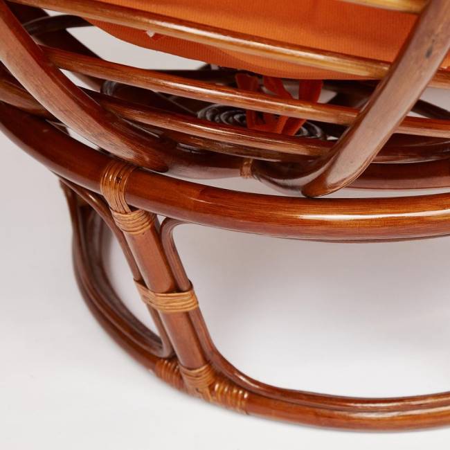 Кресло PAPASAN/ПАПАСАН 23/01 W /с подушкой/ диаметр подушки 122 см, 115х101х104 см, Pecan (орех), ткань Оранжевый, С 23 Pecan (орех) Кресло PAPASAN/ПАПАСАН 23/01 W /с подушкой/ диаметр подушки 122 см, 115х101х104 см, Pecan (орех), ткань Оранжевый, С 23 Pecan (орех)