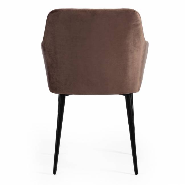 Кресло BREMO (mod. 708) ткань/металл, 58х55х83 см, высота до сиденья 48 см, коричневый barkhat 12/черный (Комплект из 4 шт.) коричневый ткань/металл