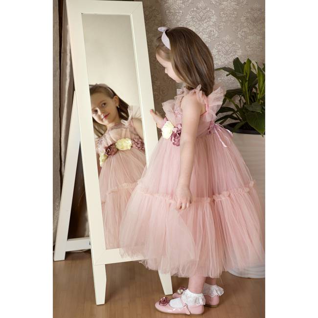 Зеркало напольное BeautyStyle 1 слоновая кость 130 см х 35 см