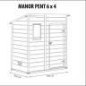 Сарай "Манор Пент 6x4" (размеры 175 x 103 см), серый Сарай "Манор Пент 6x4" (размеры 175 x 103 см), серый
