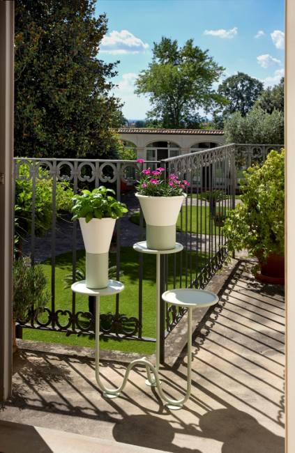 Ваза для цветов Mimosa лен, зеленый шалфей Ø195х310 мм