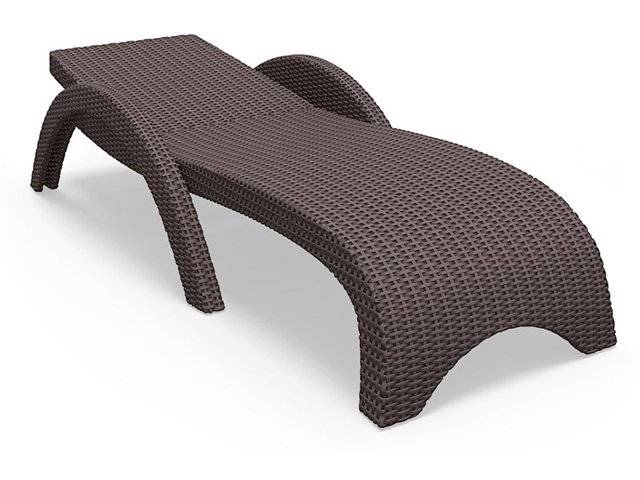 Шезлонг пластиковый с матрасом GS 1009 (Fiji) коричневый, слоновая кость 1870x730x340 мм Шезлонг пластиковый с матрасом GS 1009 (Fiji) коричневый, слоновая кость 1870x730x340 мм